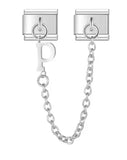 Pulsera unisex de acero inoxidable con dijes de animales: pulsera clásica y moderna con cierre de anilla de resorte