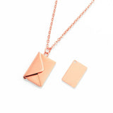 Custom Envelope Photo Locket Necklace – Personalized Picture Pendant for Couples & Loved Ones