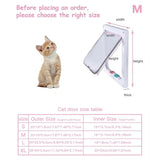 Weatherproof Cat Door with 4-Way Locking – Fits Interior Doors, Cabinets & Garages