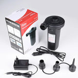 Portable Rechargeable Electric Air Pump – 12V/220V Dual Power Inflator for Car, Home, Mattress, Pool, and Boat