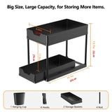 Under Sink Organizer – Double Sliding Storage Rack for Kitchen & Bathroom