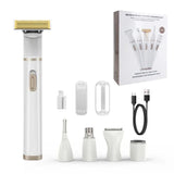 5-in-1 Electric Shaver for Women - Painless Facial, Bikini & Body Hair Remover with USB Charging