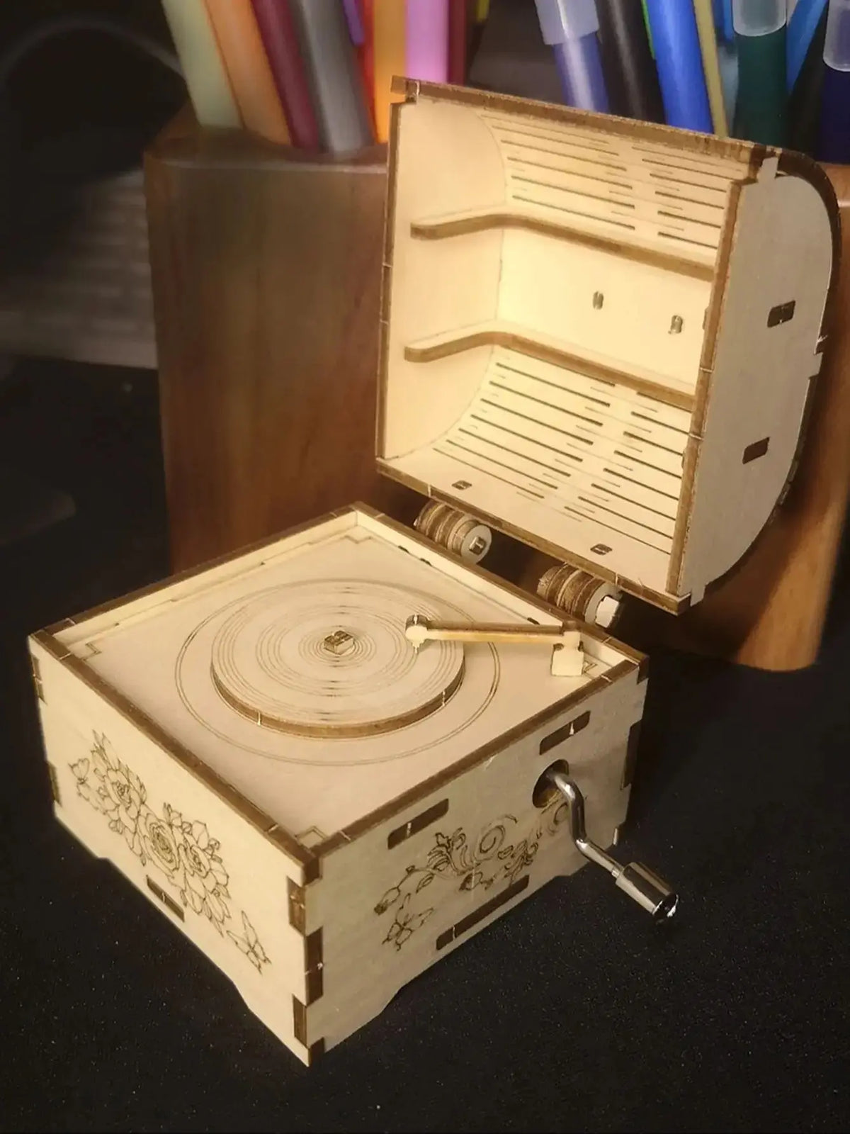 3D Wooden Music Box Puzzle Kit - "You Are My Sunshine" Handmade Assembly Model