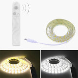 Tira de luces LED con sensor de movimiento: luz nocturna a batería para armarios y escaleras