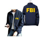 FBI Shield Bomber Jacket – Men's Casual Pilot Coat with Zipper