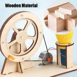 Wooden Hand Crank Generator STEM Toy – Educational Physics Kit for Kids
