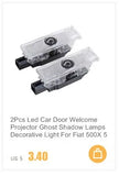 Fiat LED Door Projector Lights – Custom 3D Logo Welcome Lights for 500X/500L/Punto