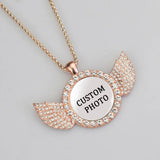 Collar con colgante de foto personalizado: joyería hip hop con diamantes de imitación personalizados
