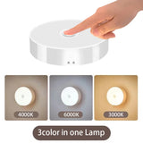 Luz nocturna LED recargable por USB: inalámbrica, con control táctil y de bajo consumo