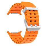Correa deportiva de silicona de primera calidad para Samsung Galaxy Ultra de 47 mm: diseño sin espacios, correa de dos tonos 