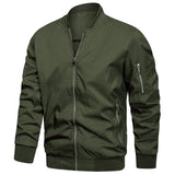 Men's Lightweight Bomber Jacket – Windproof Varsity Style Coat