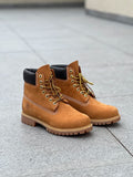 Men’s Waterproof Genuine Leather Winter Boots – Ankle-High Outdoor Boots with Anti-Slip Sole