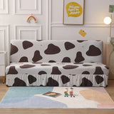 Floral Sofa Bed Cover with Skirt - Elastic Anti-Slip Futon Protector