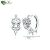 Sterling Silver Zircon Hoop Earrings for Women – Elegant Star & Heart Design