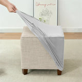 Stretch Velvet Ottoman Cover – Soft, Elastic, and Stylish Furniture Protector