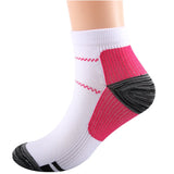 1 Pair Unisex Compression Sports Socks – Ankle-Length for Running, Cycling & Outdoor Activities