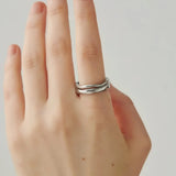 Minimalist Stackable Gold & Silver Ripple Rings – Stainless Steel Jewelry for Women & Men