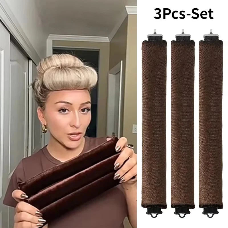 Satin Heatless Hair Curlers – No Heat Curling Set for Effortless Overnight Curls