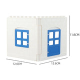 Large Building Block House Set - Doors, Windows & Roof Accessories for Creative Construction Play