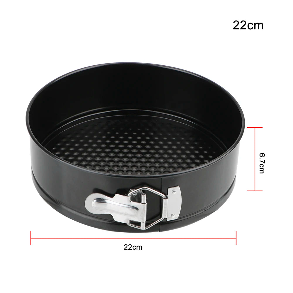 Professional Round Cake Pan with Removable Bottom – Carbon Steel Non-Stick Bakeware