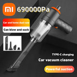 690000Pa Cordless Car Vacuum Cleaner - High-Power Handheld Vacuum for Car & Home