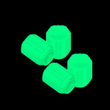 Glow-in-the-Dark Tire Valve Caps – Fluorescent Red Stem Covers for Cars, Bikes & Motorcycles
