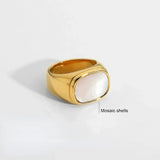 Minimalist Gold-Plated Stainless Steel Open Ring – Trendy & Elegant Jewelry for Women