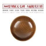 Cuenco japonés de madera maciza | Vajilla retro de madera de azufaifo para sopas y ensaladas