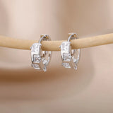 Trendy Heart-Shaped Stainless Steel Hoop Earrings for Women