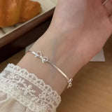 Elegant Bowknot Snake Chain Bracelet for Women