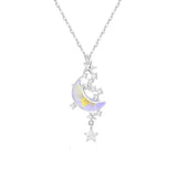 Romantic Blue Planet Pendant Necklace for Women