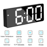 Modern Digital Alarm Clock with LED Display – Perfect for Bedroom, Office, or Desk