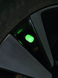 Glow-in-the-Dark Multi-Color Tire Valve Caps – Fluorescent Stem Covers for Cars, Motorcycles & Bicycles