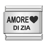 Pulsera italiana modular con dijes colgantes de colores: joyería personalizable de acero inoxidable con detalles de corazón y cristal