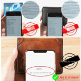 Genuine Leather Anti-Theft Wallet – Multifunctional Trifold Wallet for Men and Women