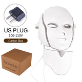 7-Color LED Facial & Neck Light Therapy Mask – Anti-Aging Skin Rejuvenation Device