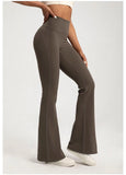 High-Waisted Flared Yoga Pants – Waist-Cinching Cotton Bell Bottoms