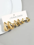Chunky Acrylic Waterdrop Hoop Earrings – Lightweight Statement Jewelry for Women