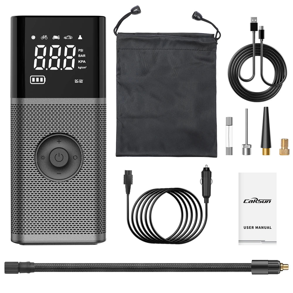 Portable Wireless Tire Inflator with Digital Display (150 PSI)
