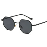 Unisex Retro Polygonal Sunglasses – Classic Metal Frame with UV400 Protection for Men & Women