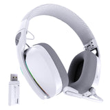 Wireless Gaming Headset with 7.1 Virtual Surround Sound, Detachable Microphone, RGB Lighting & Tri-Mode Connectivity (USB, Bluetooth, 2.4GHz)