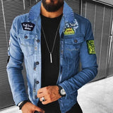 Men’s Warm Fleece-Lined Denim Jacket – Thick Winter Outerwear with Plush Lapel