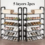 5-Tier Metal Shoe Rack Organizer – Space-Saving Shoe Storage for Closet and Entryway