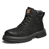 Knee-High Platform Lace-Up Outdoor Boots for Women – Comfortable Spring/Autumn Fashion