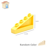 Large Building Block House Set - Doors, Windows & Roof Accessories for Creative Construction Play