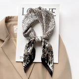 Luxury 70×70cm Silk Square Scarf – Elegant Satin Hairband & Neckerchief