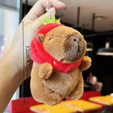 Capybara Family Plush Set - Mom & 4 Baby Stuffed Animals with Turtle Backpack