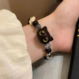 Glow-in-the-Dark Kitten Charm Bracelet for Women