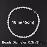 Artificial White Pearl Necklace – Stylish Choker for Men & Women