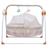 Electric Baby Cradle Swing with Remote Control, Adjustable Timer & Mosquito Net – Portable Infant Rocker for Home and Travel